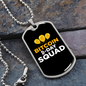 Bitcoin Squad Crypto Necklace Stainless Steel or 18k Gold Dog Tag 24" Chain-Express Your Love Gifts
