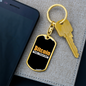 Bitcoin Stack Dat Crypto Keychain Stainless Steel or 18k Gold Dog Tag Keyring-Express Your Love Gifts
