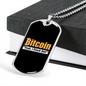 Bitcoin Stack Dat Crypto Necklace Stainless Steel or 18k Gold Dog Tag 24-Express Your Love Gifts