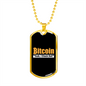 Bitcoin Stack Dat Crypto Necklace Stainless Steel or 18k Gold Dog Tag 24-Express Your Love Gifts