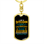Bitcoin Sweetest Girl Crypto Keychain Stainless Steel or 18k Gold Dog Tag Keyring-Express Your Love Gifts