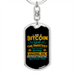 Bitcoin Sweetest Girl Crypto Keychain Stainless Steel or 18k Gold Dog Tag Keyring-Express Your Love Gifts