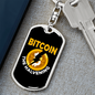 Bitcoin The Halvening Crypto Keychain Stainless Steel or 18k Gold Dog Tag Keyring-Express Your Love Gifts