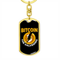 Bitcoin The Halvening Crypto Keychain Stainless Steel or 18k Gold Dog Tag Keyring-Express Your Love Gifts