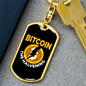 Bitcoin The Halvening Crypto Keychain Stainless Steel or 18k Gold Dog Tag Keyring-Express Your Love Gifts