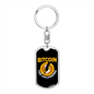 Bitcoin The Halvening Crypto Keychain Stainless Steel or 18k Gold Dog Tag Keyring-Express Your Love Gifts