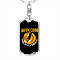 Bitcoin The Halvening Crypto Keychain Stainless Steel or 18k Gold Dog Tag Keyring-Express Your Love Gifts