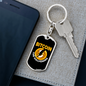 Bitcoin The Halvening Crypto Keychain Stainless Steel or 18k Gold Dog Tag Keyring-Express Your Love Gifts