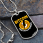 Bitcoin The Halvening Crypto Necklace Stainless Steel or 18k Gold Dog Tag 24" Chain-Express Your Love Gifts