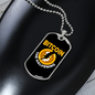 Bitcoin The Halvening Crypto Necklace Stainless Steel or 18k Gold Dog Tag 24" Chain-Express Your Love Gifts