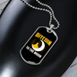 Bitcoin to The Moon Crypto Necklace Stainless Steel or 18k Gold Dog Tag 24" Chain-Express Your Love Gifts