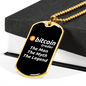 Bitcoin Trader Crypto Necklace Stainless Steel or 18k Gold Dog Tag 24" Chain-Express Your Love Gifts