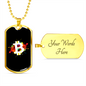 Bitcoin Universe Crypto Necklace Stainless Steel or 18k Gold Dog Tag 24" Chain-Express Your Love Gifts