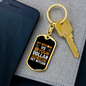 Bitcoin VS Dollar Crypto Keychain Stainless Steel or 18k Gold Dog Tag Keyring-Express Your Love Gifts