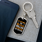 Bitcoin VS Dollar Crypto Keychain Stainless Steel or 18k Gold Dog Tag Keyring-Express Your Love Gifts