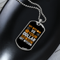 Bitcoin VS Dollar Crypto Necklace Stainless Steel or 18k Gold Dog Tag 24" Chain-Express Your Love Gifts