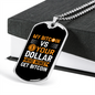 Bitcoin VS Dollar Crypto Necklace Stainless Steel or 18k Gold Dog Tag 24" Chain-Express Your Love Gifts