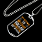 Bitcoin VS Dollar Crypto Necklace Stainless Steel or 18k Gold Dog Tag 24" Chain-Express Your Love Gifts