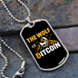 Bitcoin Wolf Crypto Necklace Stainless Steel or 18k Gold Dog Tag 24" Chain-Express Your Love Gifts
