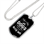 Bite Me Necklace Stainless Steel or 18k Gold Dog Tag 24" Chain-Express Your Love Gifts