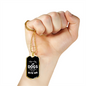 Bite Me Necklace Stainless Steel or 18k Gold Dog Tag 24" Chain-Express Your Love Gifts