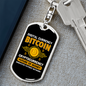 Bitocin Digital Currency Crypto Keychain Stainless Steel or 18k Gold Dog Tag Keyring-Express Your Love Gifts
