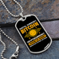Bitocin Digital Currency Crypto Necklace Stainless Steel or 18k Gold Dog Tag 24" Chain-Express Your Love Gifts