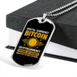 Bitocin Digital Currency Crypto Necklace Stainless Steel or 18k Gold Dog Tag 24" Chain-Express Your Love Gifts