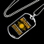 Bitocin Digital Currency Crypto Necklace Stainless Steel or 18k Gold Dog Tag 24" Chain-Express Your Love Gifts