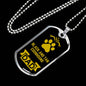 Black And Tan Coonhound Dad Dog Necklace Stainless Steel or 18k Gold Dog Tag W 24" Dog Owner Lover-Express Your Love Gifts