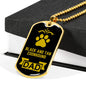 Black And Tan Coonhound Dad Dog Necklace Stainless Steel or 18k Gold Dog Tag W 24" Dog Owner Lover-Express Your Love Gifts