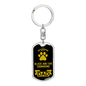 Black And Tan Coonhound Keychain Stainless Steel or 18k Gold-Express Your Love Gifts