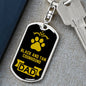 Black And Tan Coonhound Keychain Stainless Steel or 18k Gold-Express Your Love Gifts