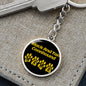 Black And Tan Coonhound Mama Circle Keychain Stainless Steel or 18k Gold Dog Mom Pendant-Express Your Love Gifts