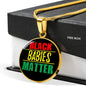 Black Babies Matter Necklace Prolife Circle Pendant Stainless Steel or 18k Gold 18-22"-Express Your Love Gifts