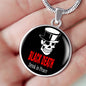 Black Death Vodka Drink In Peace Circle Necklace Stainless Steel or 18k Gold 18-22"-Express Your Love Gifts