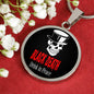 Black Death Vodka Drink In Peace Circle Necklace Stainless Steel or 18k Gold 18-22"-Express Your Love Gifts