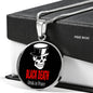 Black Death Vodka Drink In Peace Circle Necklace Stainless Steel or 18k Gold 18-22"-Express Your Love Gifts