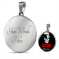 Black Death Vodka Drink In Peace Circle Necklace Stainless Steel or 18k Gold 18-22"-Express Your Love Gifts