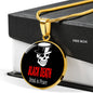 Black Death Vodka Drink In Peace Circle Necklace Stainless Steel or 18k Gold 18-22"-Express Your Love Gifts