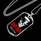 Black Death Vodka Drink In Peace Necklace Stainless Steel or 18k Gold Dog Tag 24" Chain-Express Your Love Gifts