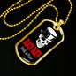 Black Death Vodka Drink In Peace Necklace Stainless Steel or 18k Gold Dog Tag 24" Chain-Express Your Love Gifts