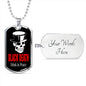 Black Death Vodka Drink In Peace Necklace Stainless Steel or 18k Gold Dog Tag 24" Chain-Express Your Love Gifts