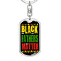 Black Fathers Matter Dog Tag Pendant Keychain Stainless Steel or 18k Gold-Express Your Love Gifts