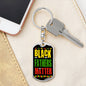 Black Fathers Matter Dog Tag Pendant Keychain Stainless Steel or 18k Gold-Express Your Love Gifts