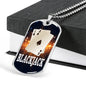 Black Jack Dog Tag Stainless Steel or 18k Gold 24" Chain-Express Your Love Gifts
