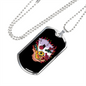 Black Jack Hand Gambler Necklace Stainless Steel or 18k Gold Dog Tag 24" Chain-Express Your Love Gifts