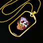 Black Jack Hand Gambler Necklace Stainless Steel or 18k Gold Dog Tag 24" Chain-Express Your Love Gifts