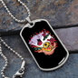 Black Jack Hand Gambler Necklace Stainless Steel or 18k Gold Dog Tag 24" Chain-Express Your Love Gifts