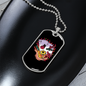 Black Jack Hand Gambler Necklace Stainless Steel or 18k Gold Dog Tag 24" Chain-Express Your Love Gifts